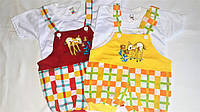 Літній трикотажний комплект на малюка 9-18 місяців, унісекс, різних кольорів