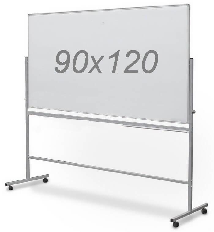Двостороння поворотна магнітно-маркерна дошка UkrBoards 90 х 120 см. Біла дошка для маркера.