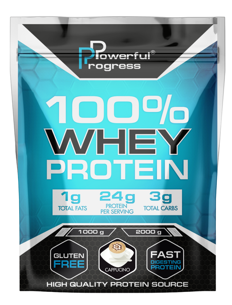 Сироватковий протеїн Powerful Progress Whey Protein 100% Instant 1 kg капучіно