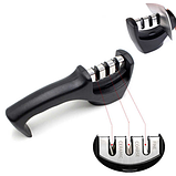 Точило для ножів 3 в 1 Чорне, фото 2