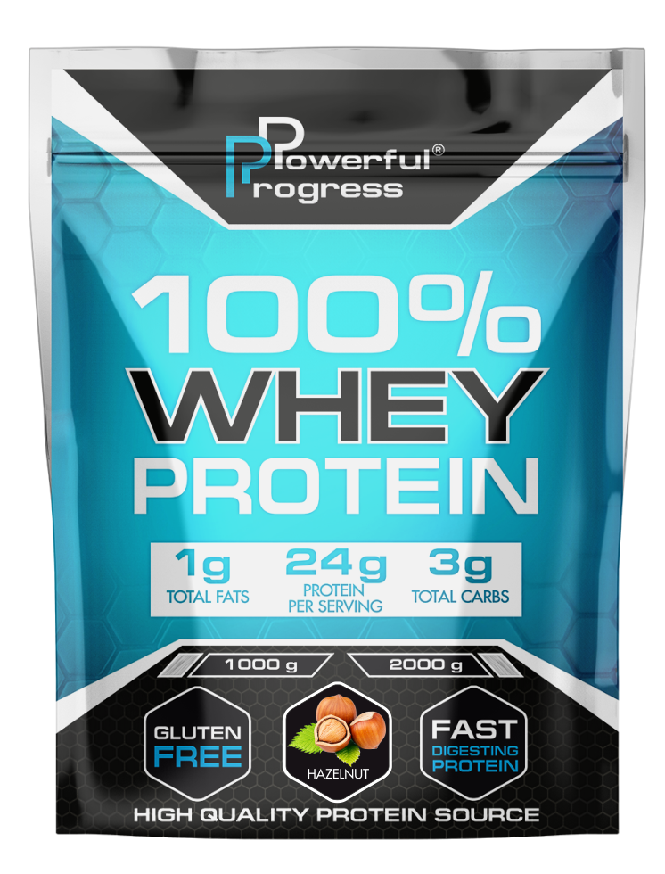 Сироватковий протеїн Powerful Progress Whey Protein 100% Instant 1 kg лісовий горіх