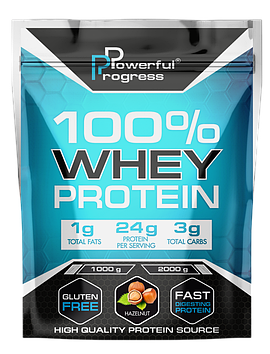 Сироватковий протеїн Powerful Progress Whey Protein 100% Instant 1 kg лісовий горіх