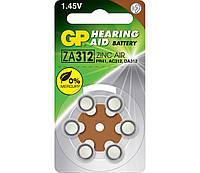 Батарейка для слуховых аппаратов GP ZA312-D6 PR41 1.4V
