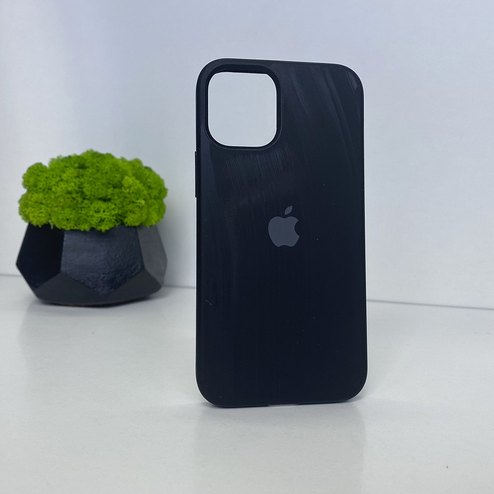Чехол iPhone 12 Mini черный закрытый низ, фото 1