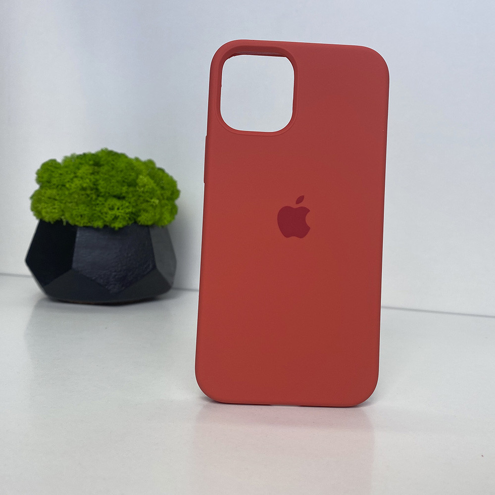 Чехол iPhone 12 Mini оранжевый закрытый низ