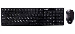 Комплект бездротовий (клавіатура, миша) ERGO KM-110 WL