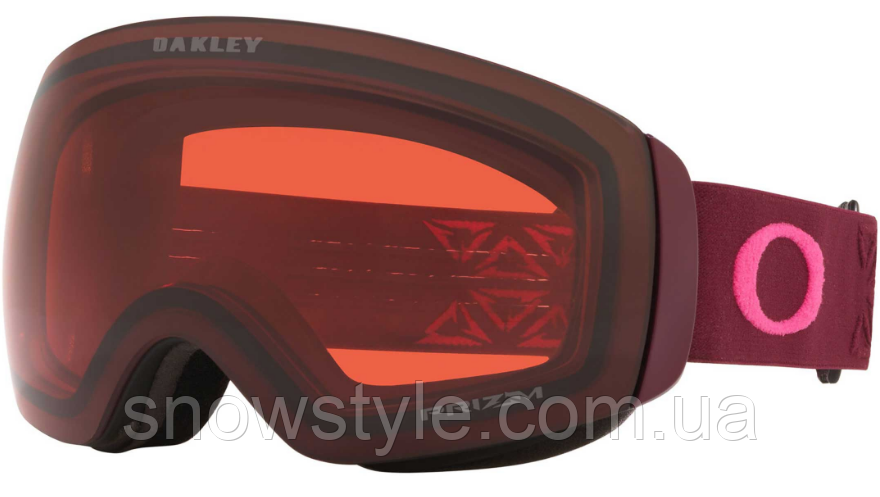 Гірськолижна маска Oakley Flight Deck M (XM) Prizm Icon Grenache Rubine Лінза Prizm Rose