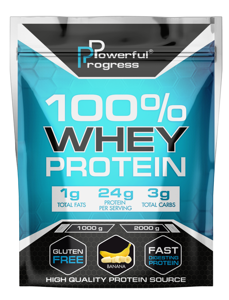 Сироватковий протеїн Powerful Progress Whey Protein 100% Instant 2 kg банан