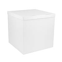 Коробка-сюрприз білого кольору (з обох боків). Розмір 700х700х700мм