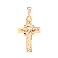 Хрестик лимонна позолота, з розп'яттям 3 см