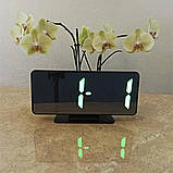 Електронний настільний дзеркальний цифровий лед годинник VST-888Y Світлодіодний Led з термометром, фото 4