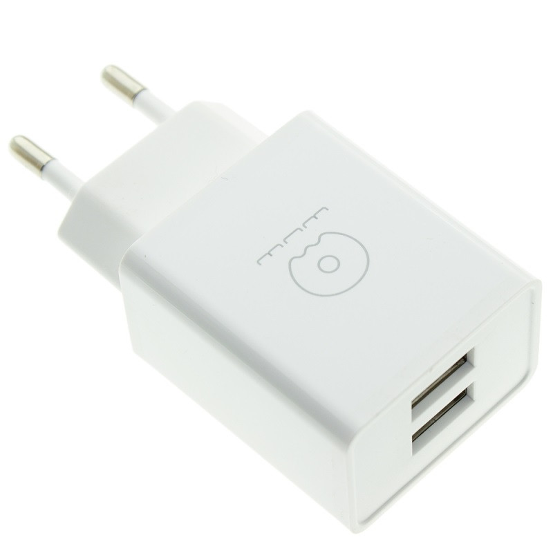 Адаптер мережевого WUW Lightning T31 2USB, 2.4A, білий, фото 1