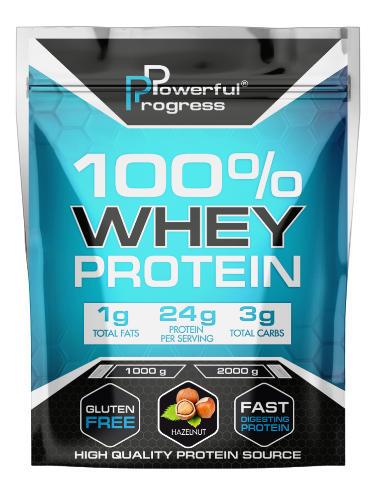 Сироватковий протеїн Powerful Progress Whey Protein 100% Instant 2 kg лісовий горіх