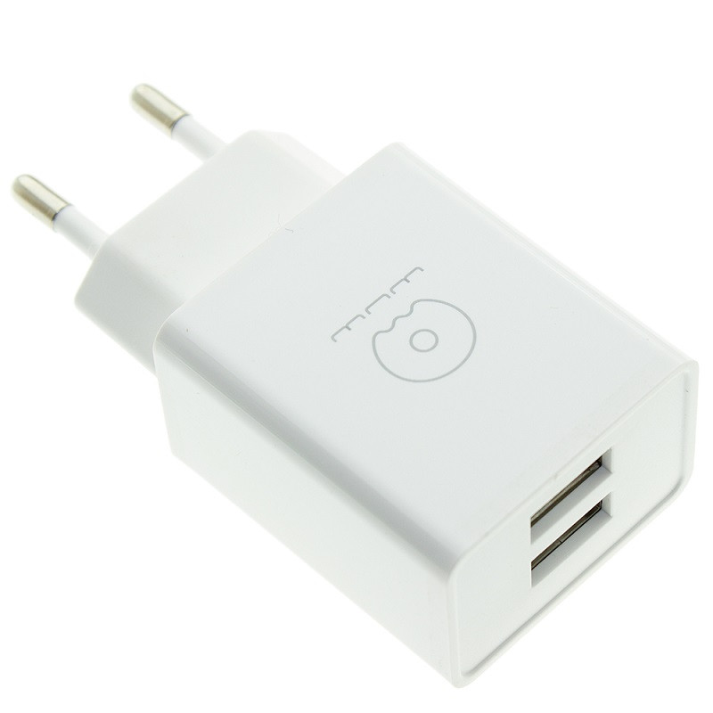 Адаптер мережевого WUW Type-C T31 2USB, 2.4A, білий, фото 1