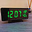 Настільний електронний цифровий годинник VST 888Y з дзеркальним екраном термометром і будильником, фото 8