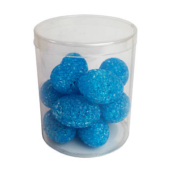 Іграшка для котів FOX яйце гліцеринове блакитне з бубенчиком, 3*4.5 см, туба 12 шт