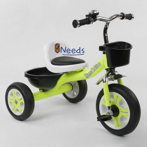 Велосипед триколісний Best Trike 109 LM дитячий з кошиком Салатовий