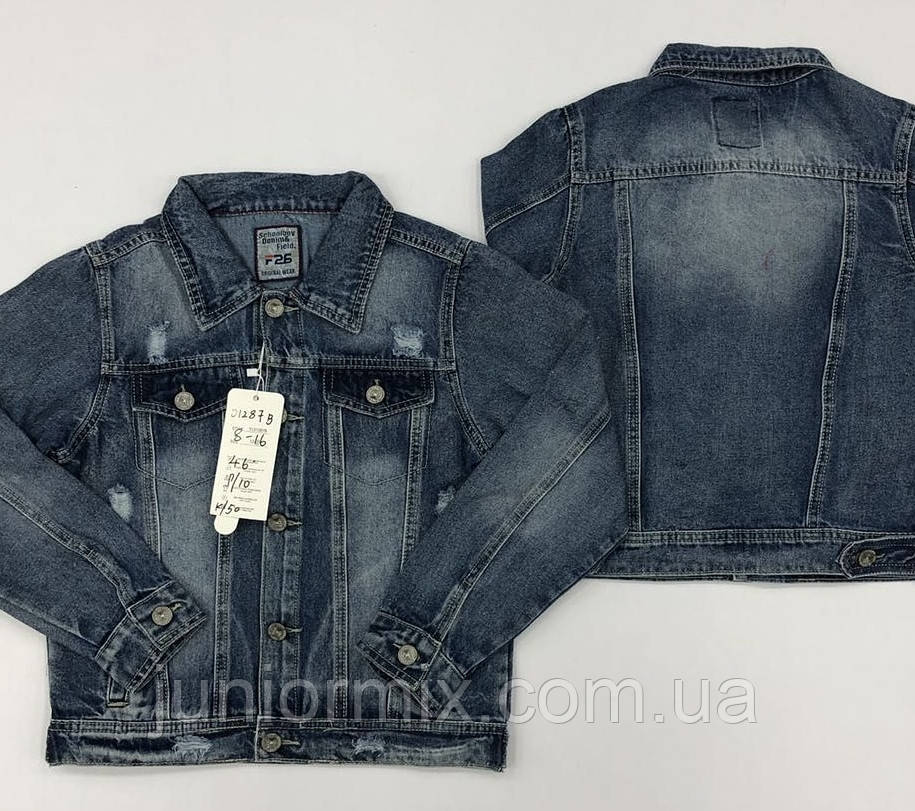 Підлітковий джинсовий піджак для хлопчиків оптом 8-16 років