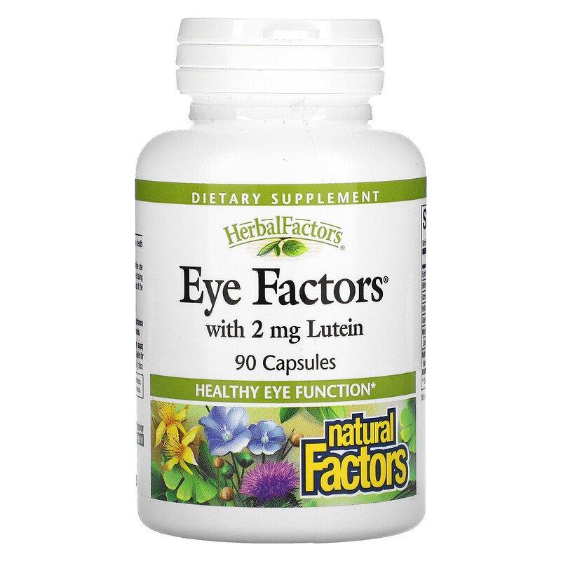 Комплекс для здоров`я очей з лютеїном Natural Factors "Eye Factors with 2 mg Lutein" (90 капсул), фото 1