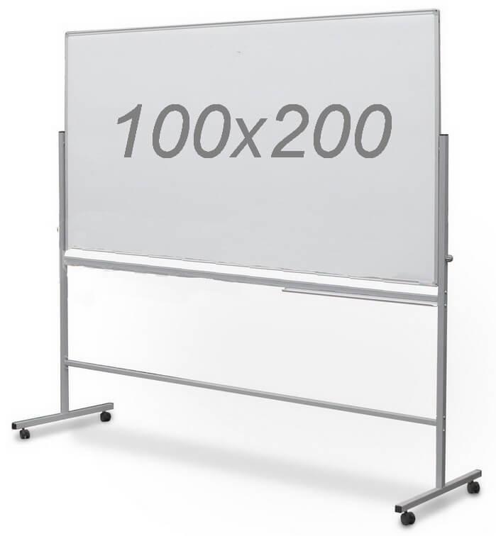 Двостороння поворотна магнітно-маркерна дошка UkrBoards 100 х 200 см. Біла дошка для маркера.