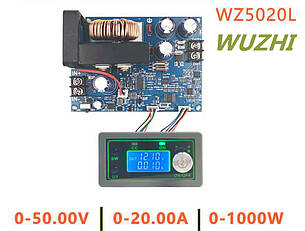 WUZHI WZ5020L 0-50V 0-20A 1000Вт Лабораторний Понижуючий блок модуль живлення з цифровим управлінням