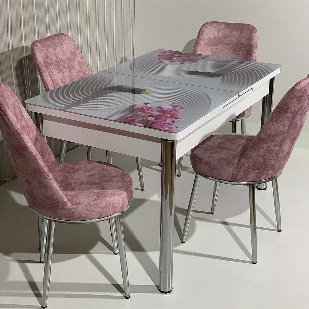 Купить Обеденный стол раскладной со стеклянной столешницей , модель 181 ...