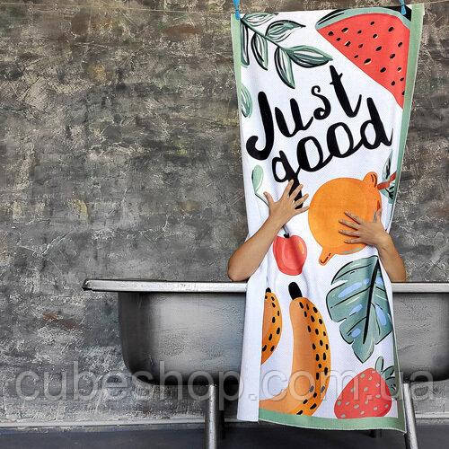 Пляжний рушник з принтом Just good
