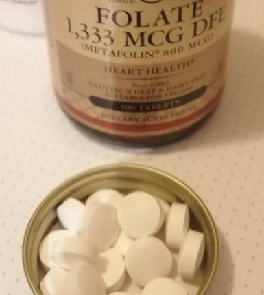 Фолієва кислота Solgar Folate 1,333 mcg DFE (Metafolin 800 mcg) 100 таб, фото 4