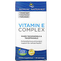 Комплекс витаминов Е Nordic Naturals «Vitamin E Complex» со смешанными токоферолами (30 гелевых капсул)