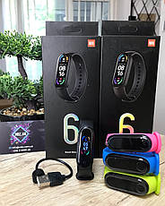 Смарт браслет Smart Band M6, Трекер, Крокомір, Пульс, тиск, Годинник Фітнес браслет М6 Чорний, фото 2