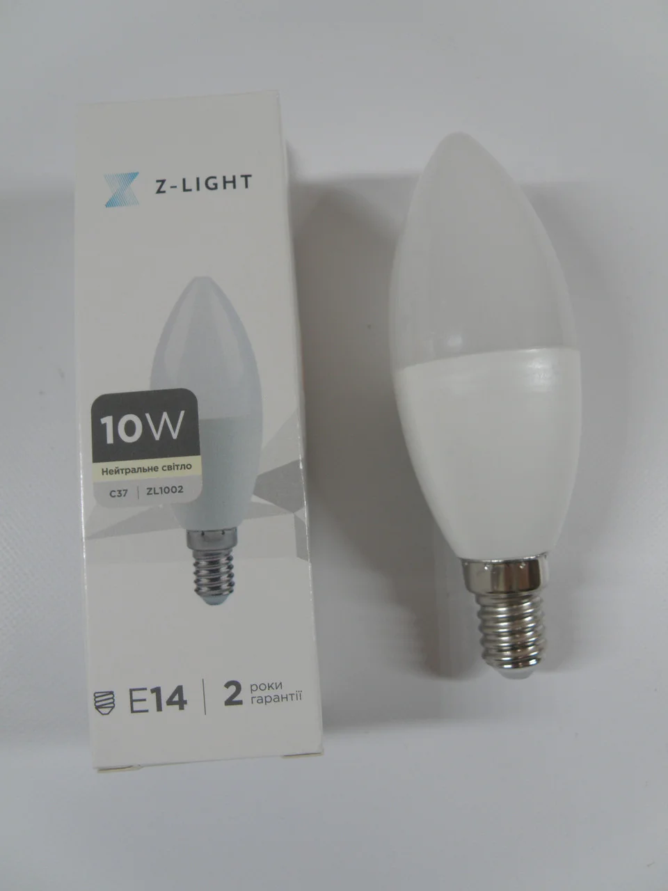 Світлодіодна лампа "Свічка" Z-LIGHT ZL1002 10W Е14 C37 4000K (в люстру, бра, торшер) 850Lm