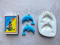 Силіконовий молд "Дельфіни 3"