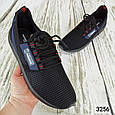 Чоловічі чорні текстильні мокасини сітка Україна Прогрес, фото 6