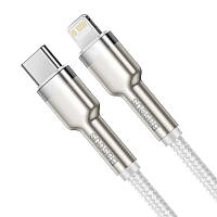 USB кабель Type С на Lightning Baseus Cafule Series Metal Data Cable |1M, 20W, PD|. White