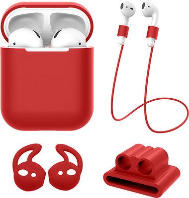 Чохол силіконовий для навушників AirPods 1/2 XO 4in1 Red