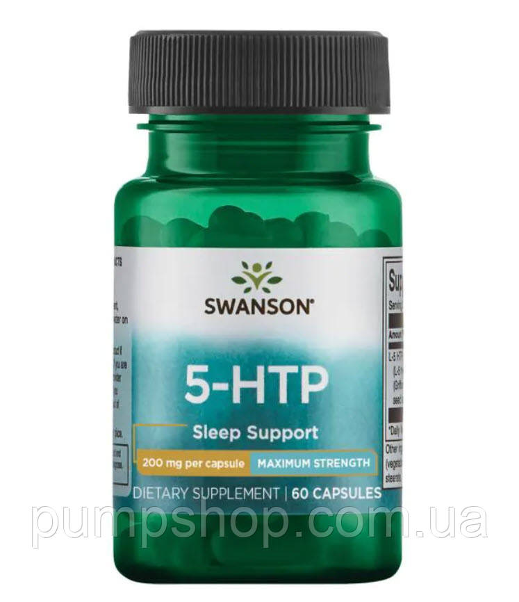 5-гідрокси L-триптофан Swanson 5-HTP Maximum Strength 200 мг - 60 капс.