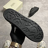 Жіночі кросівки Alexander McQueen Triple Black, чорні шкіряні кросівки александр макквін, фото 6