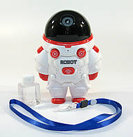 Генератор мильних бульбашок Астронавт (червоний), звук, світло, ремінець для підвішування