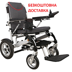Надлегка електричний візок для інвалідів MIRID D6034. Складається з допомогою пульта.