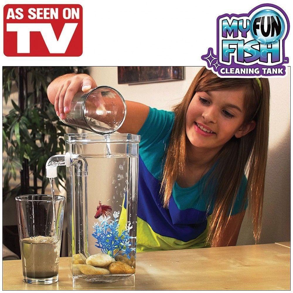 ОПТ Акваріум самоочисний з підсвічуванням My Fun Fish 2л з декоративними камінчиками на дно