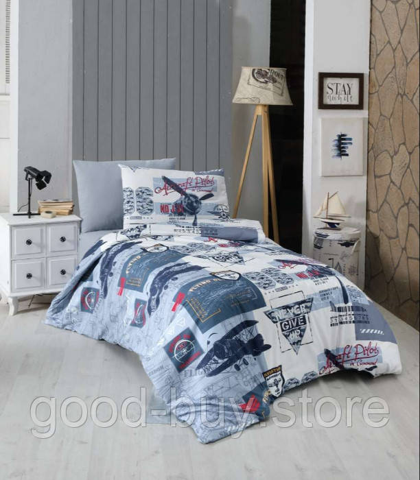 First choice Air Craft постільна білизна ранфорс полуторний 160х220