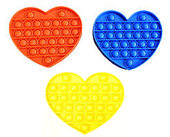 Іграшка Антистрес Бульбашки Pop It Серце Однотонний