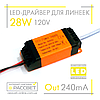 LED-драйвер до комплекту лінійок 28Вт DC86-120V 240mA 28W (LED Power Supply 2020187) оптом, фото 2