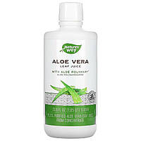 Алоэ вера органический сок, Aloe Vera, Leaf Juice, Nature's Way, 1000 мл