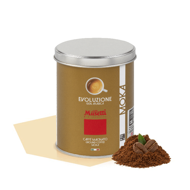 Кава мелена Musetti Evoluzione 100% Arabica 250г ж/б