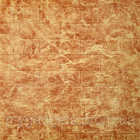 Декоративна 3D панель самоклейка під цеглу DEEP RED (066), фото 2