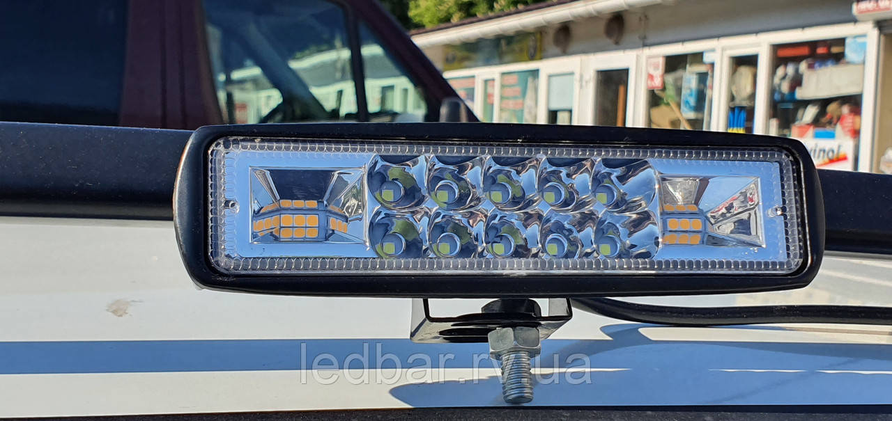 Світлодіодна фара з режимом жовтого стробоскопу Led 48W 1600 Lm