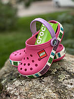 Кроксы детские розовые crocs lego оригинал крокси дитячі рожеві на дівчинку