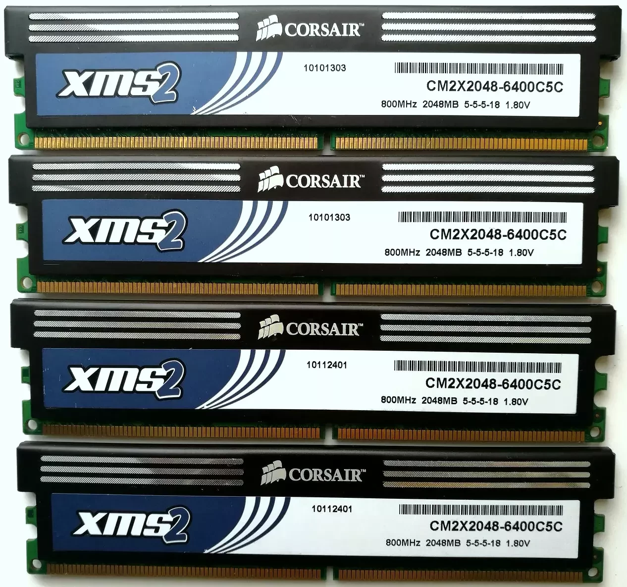 Ігрова оперативна пам'ять Corsair DDR2 8Gb (4x2Gb) 800MHz PC2 6400U CL5 (CM2X2048-6400C5C) Б/В