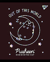 Тетрадь для записей А5/12 кл. YES "Pusheen fabulous" софт-тач+фольга серебро голограф, 10 шт/уп.